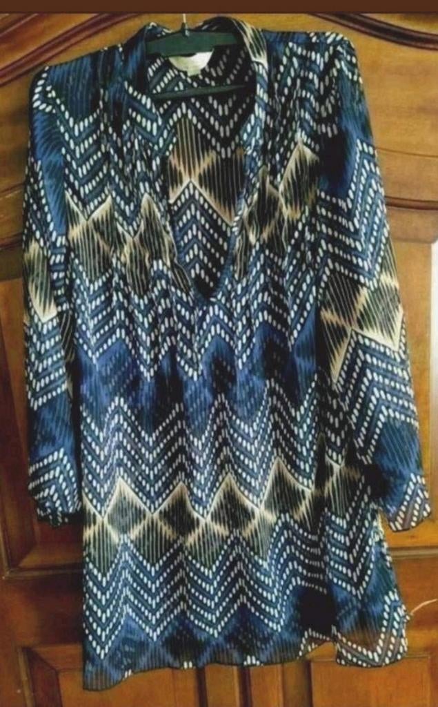Nieuwe voile donkerblauwe tuniek van Pia Rossini L 42-44, Pia Rossini, Maat 42/44 (L), Nieuw, Verzenden