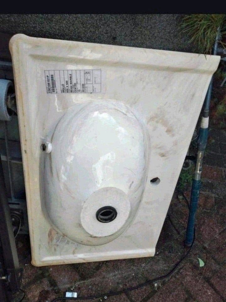 Kunststof wasbak, gebruikt, Ophalen, Gebruikt, Wastafel