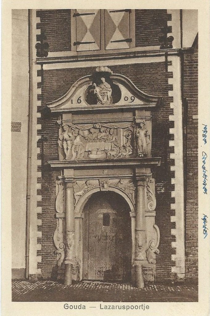 ANSICHTKAART  GOUDA  Lazaruspoortje, Ophalen of Verzenden, Ongelopen, Zuid-Holland