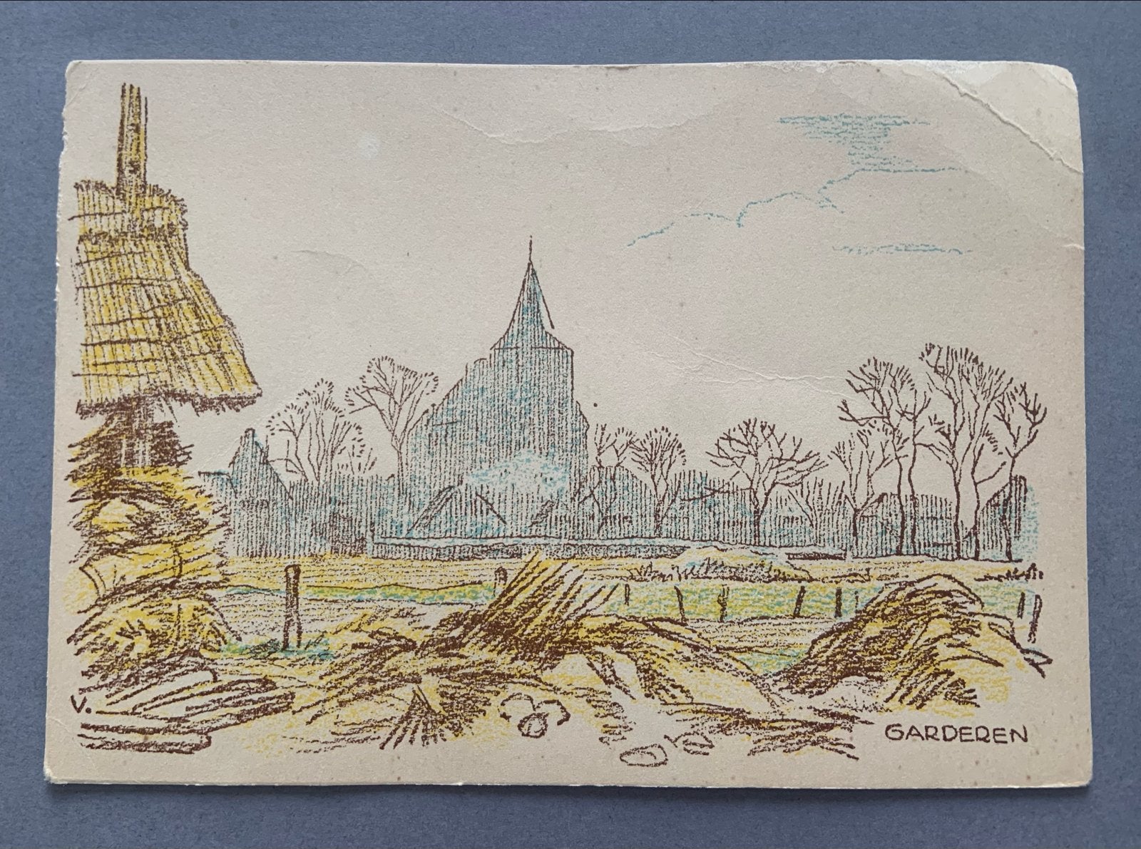 Oude Kaart Garderen - Gelderland, Verzenden, Voor 1920, Gelopen, Gelderland