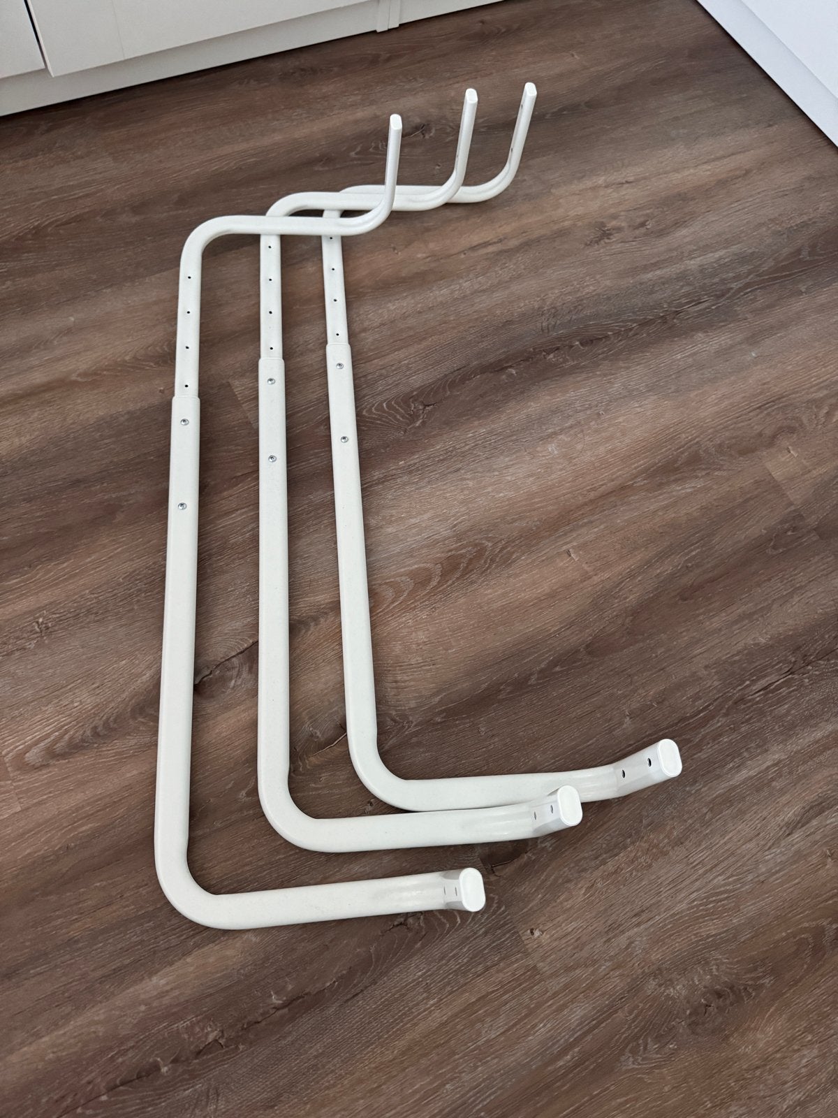 IKEA Mulig Kledingroede Set van 3 - Wit, 60-90 cm, Gebruikt, Minder dan 100 cm, Metaal, Ophalen
