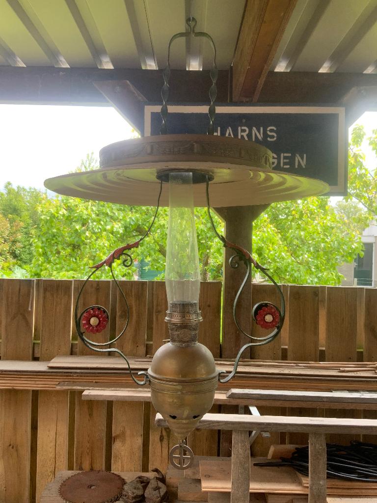 Oude Olielamp voor de liefhebber, Antiek en Kunst, Antiek | Lampen, Ophalen of Verzenden