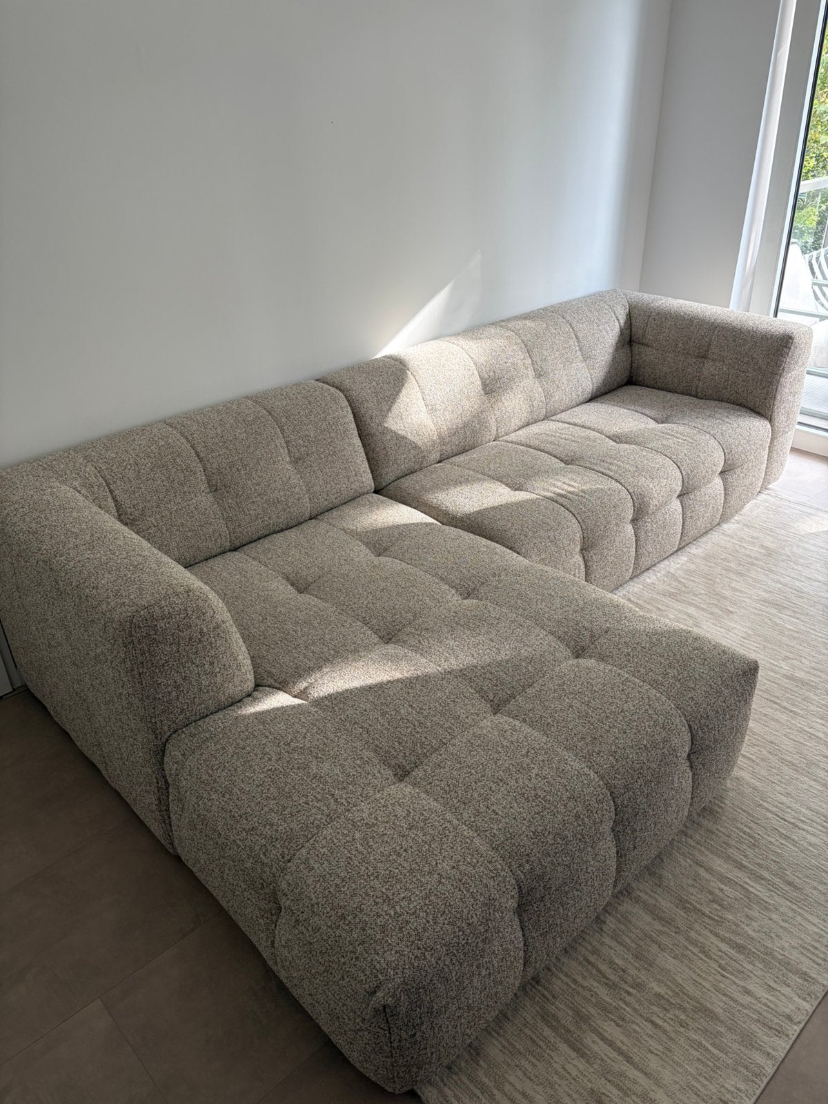 Luxe Design Hoekbank 300 cm – Royale Loungebank, Huis en Inrichting, Ophalen, Meerkleurig, 190 cm of minder, Zo goed als nieuw