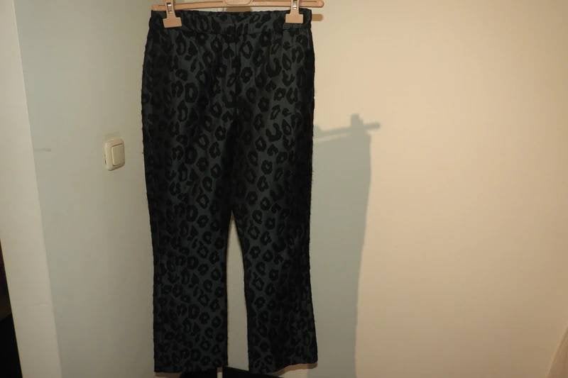 Anine Bing nette broek donker groen jaguar print xs kleine s, Kleding | Dames, Verzenden, Maat 34 (XS) of kleiner, Gedragen, Groen