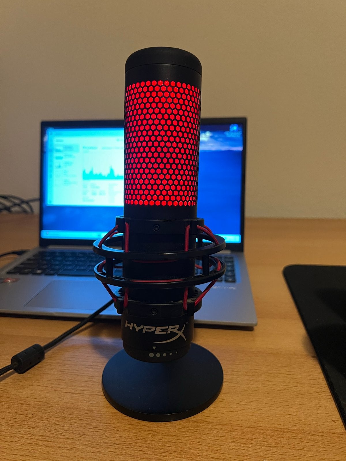HyperX QuadCast S | Microfoon | USB, Ophalen of Verzenden, Zo goed als nieuw, Studiomicrofoon