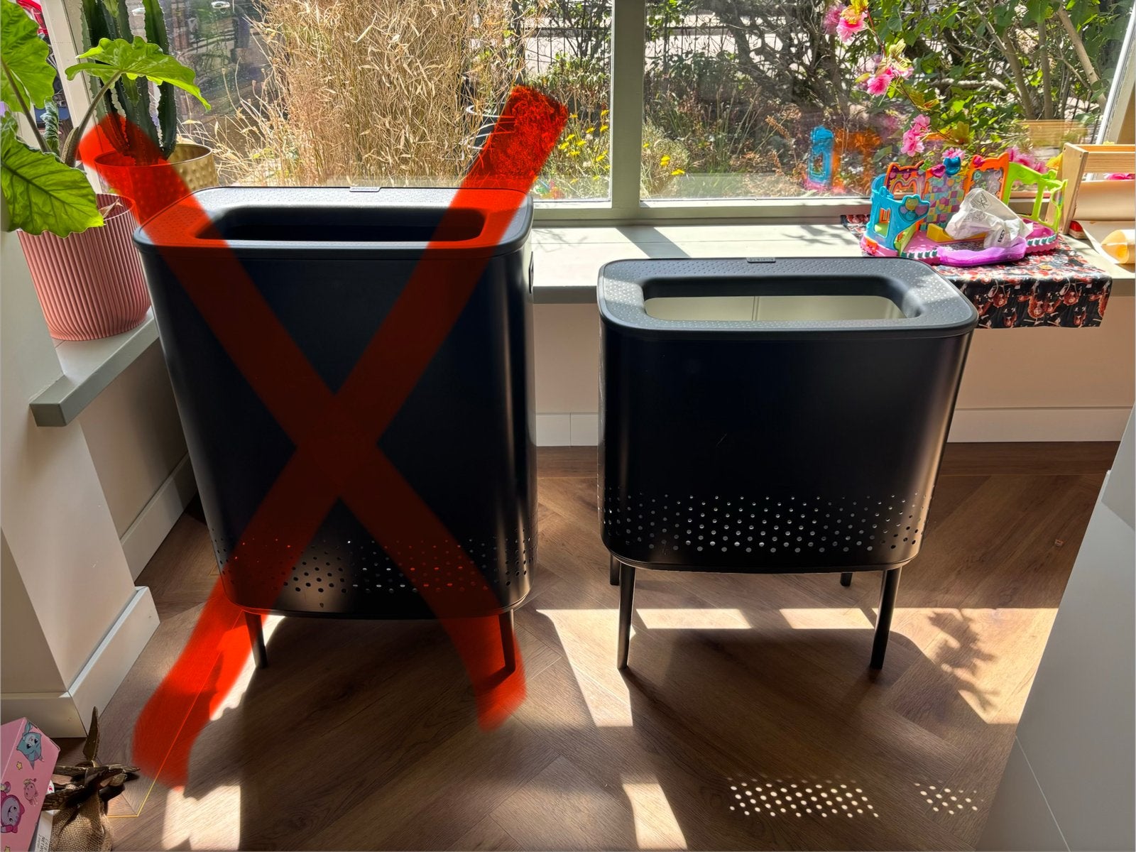 Brabantia BO wasbox 60ltr zwart, Ophalen of Verzenden, Zo goed als nieuw