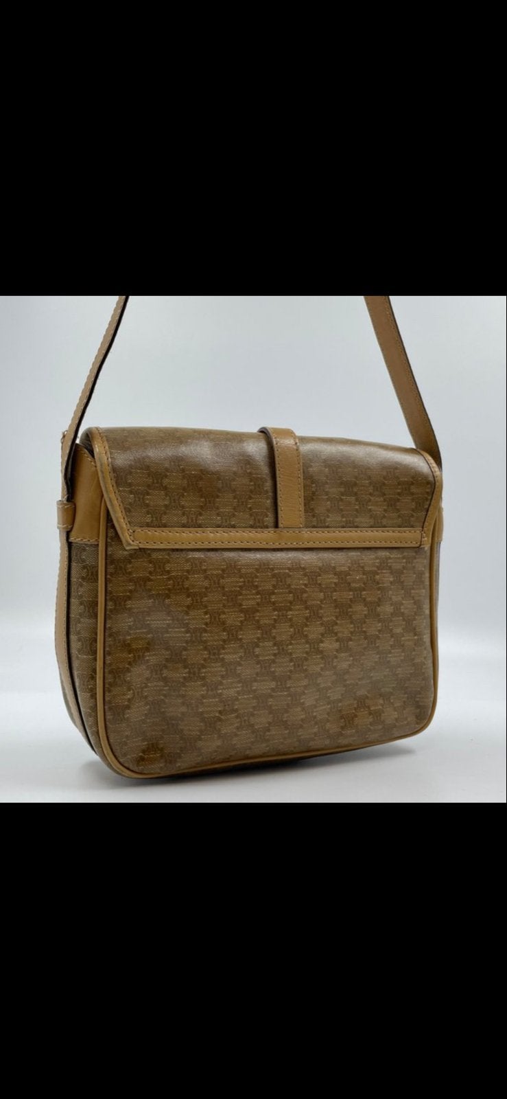 Celine Macadam Crossbody Tas - Vintage Bruin, Verzenden, Gebruikt, Bruin, Schoudertasje