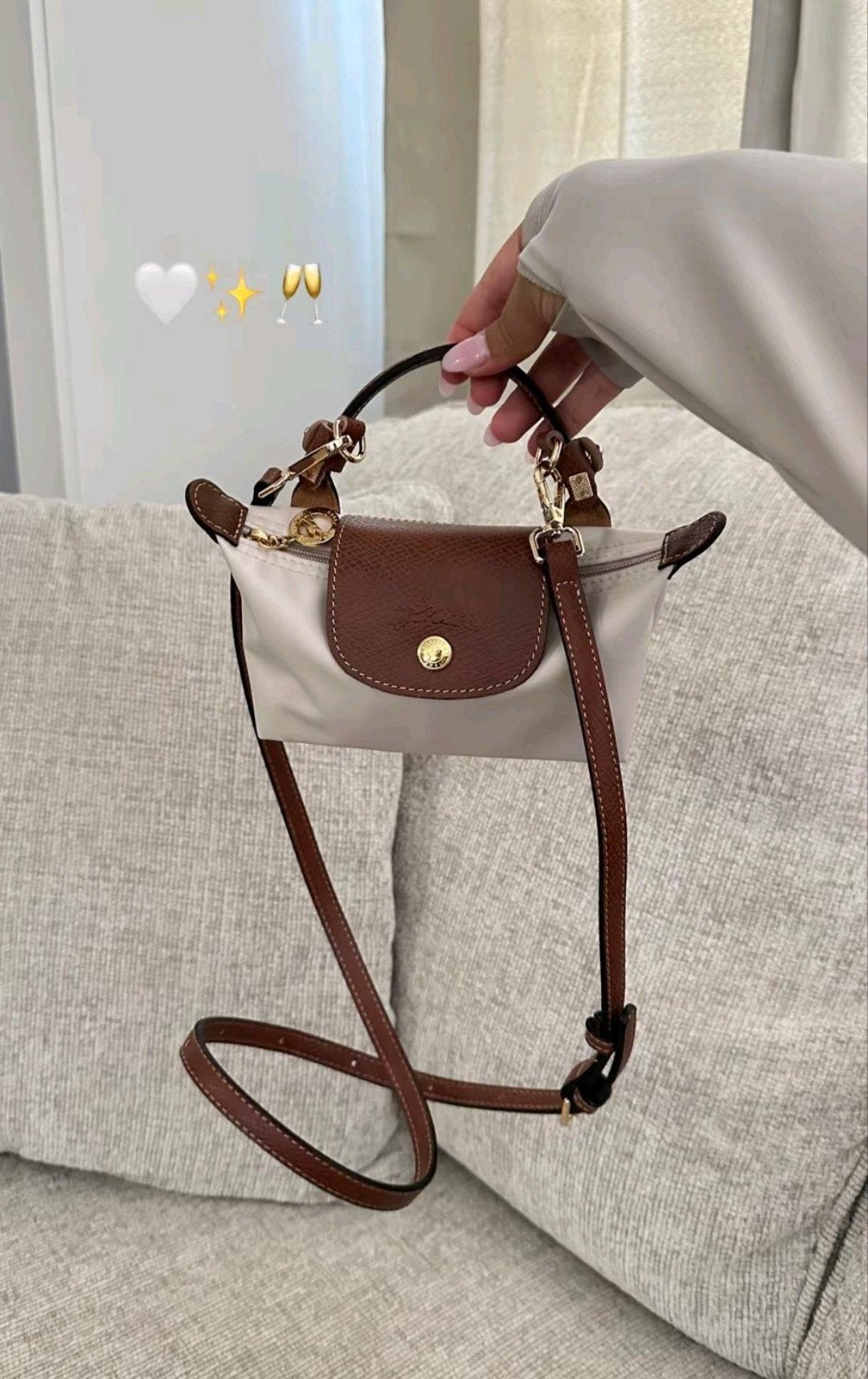 mini bag Lonchamp  nieuwe, Sieraden, Tassen en Uiterlijk, Ophalen of Verzenden, Bruin, Handtas
