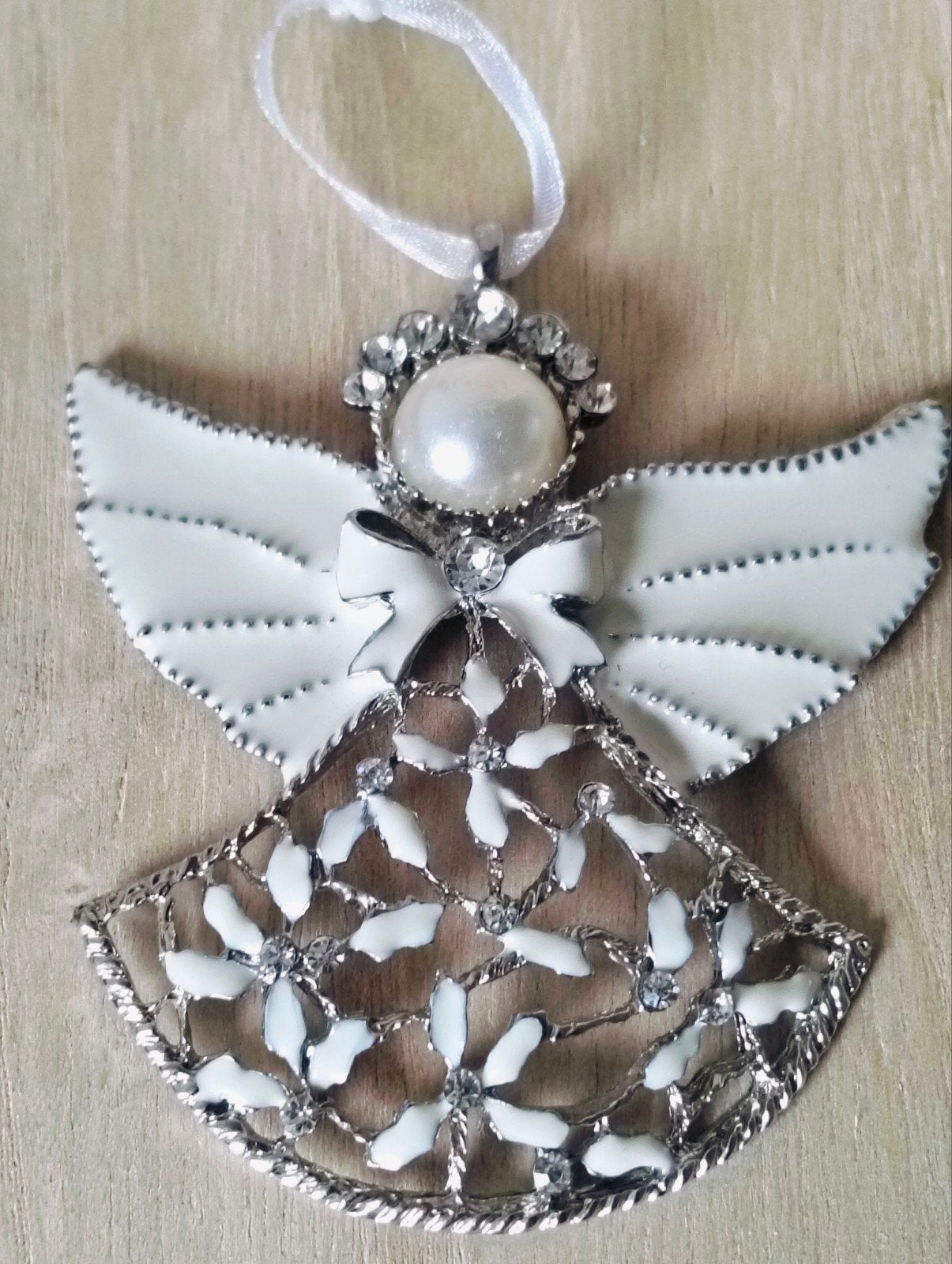 Kerstversiering metalen kerstengel - kersthanger, Diversen, Kerst, Ophalen of Verzenden, Zo goed als nieuw