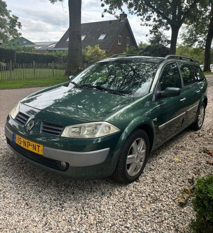 Renault Mégane 1.6 16V GR Tour 2004 Groen, Stof, Zwart, 4 cilinders, Handgeschakeld