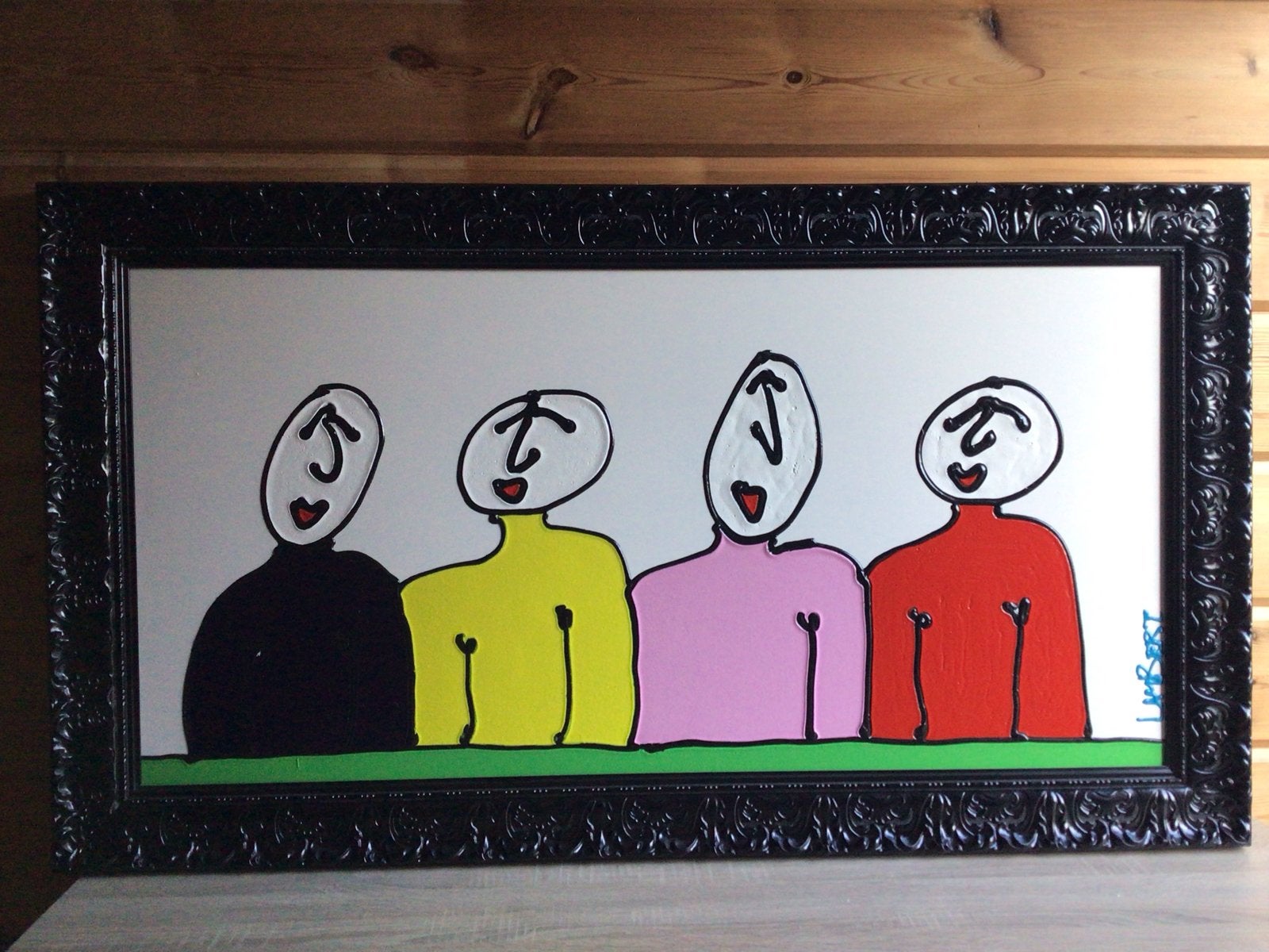 Schilderij van LamBert uit Ootmarsum bijzonder icm de lijst!, Antiek en Kunst, Ophalen, Figuren, Hout, Gesigneerd