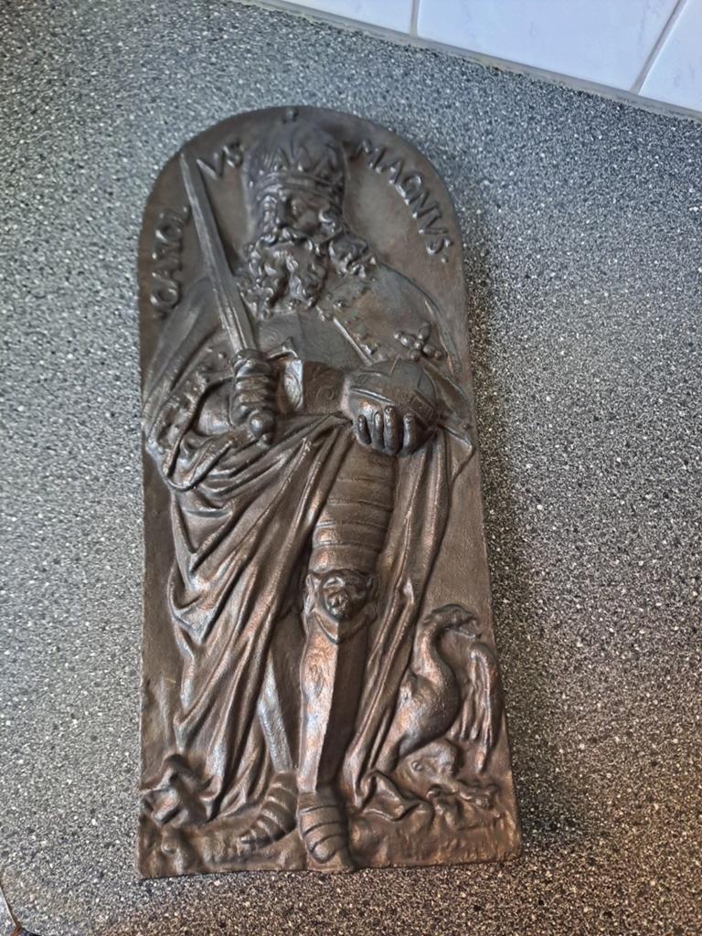 Vintage zwaar karel de grote wandhanger, Ophalen of Verzenden