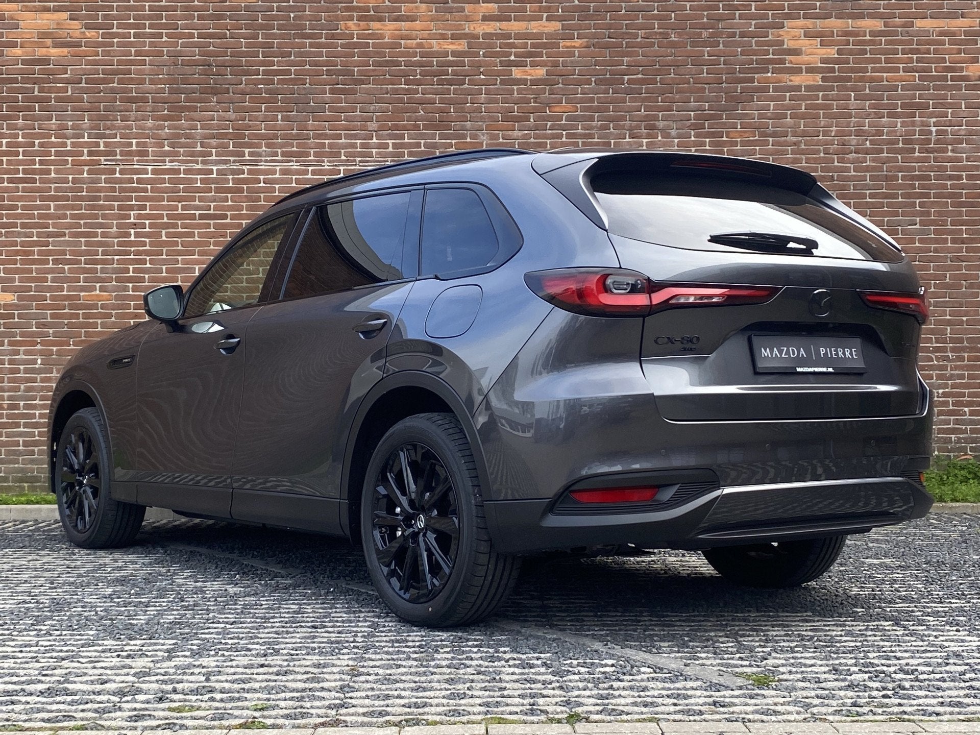 Mazda CX-80 2.5 e-SkyActiv PHEV Exclusive-Line | BLACK LINE, Auto's, Mazda, 4 cilinders, CX-80, 7 stoelen, Leder