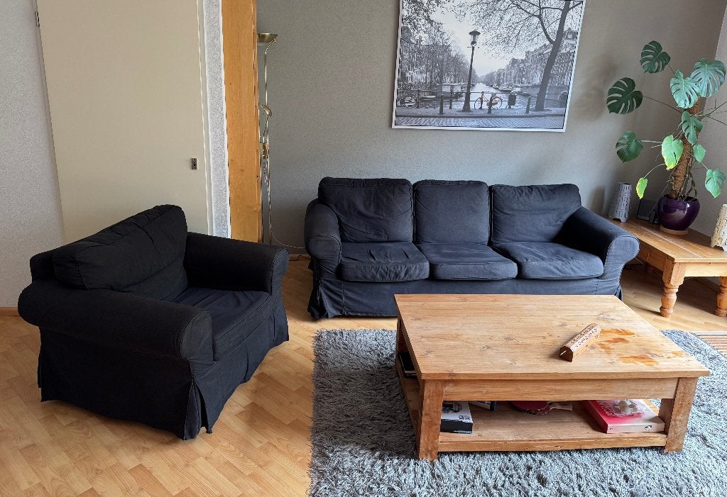 IKEA EKTORP 3-zitsbank, Huis en Inrichting, Banken | Bankstellen, Ophalen, Gebruikt, Driepersoons, 75 tot 100 cm