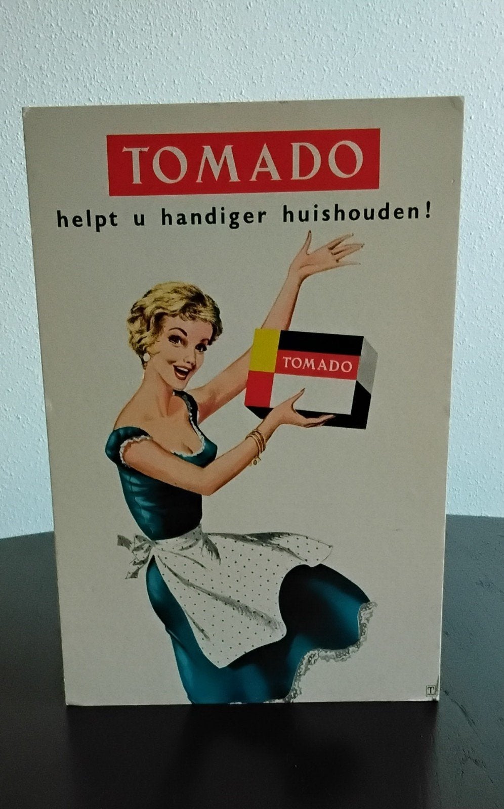 Reclame bordje van karton, Ophalen of Verzenden, Reclamebord