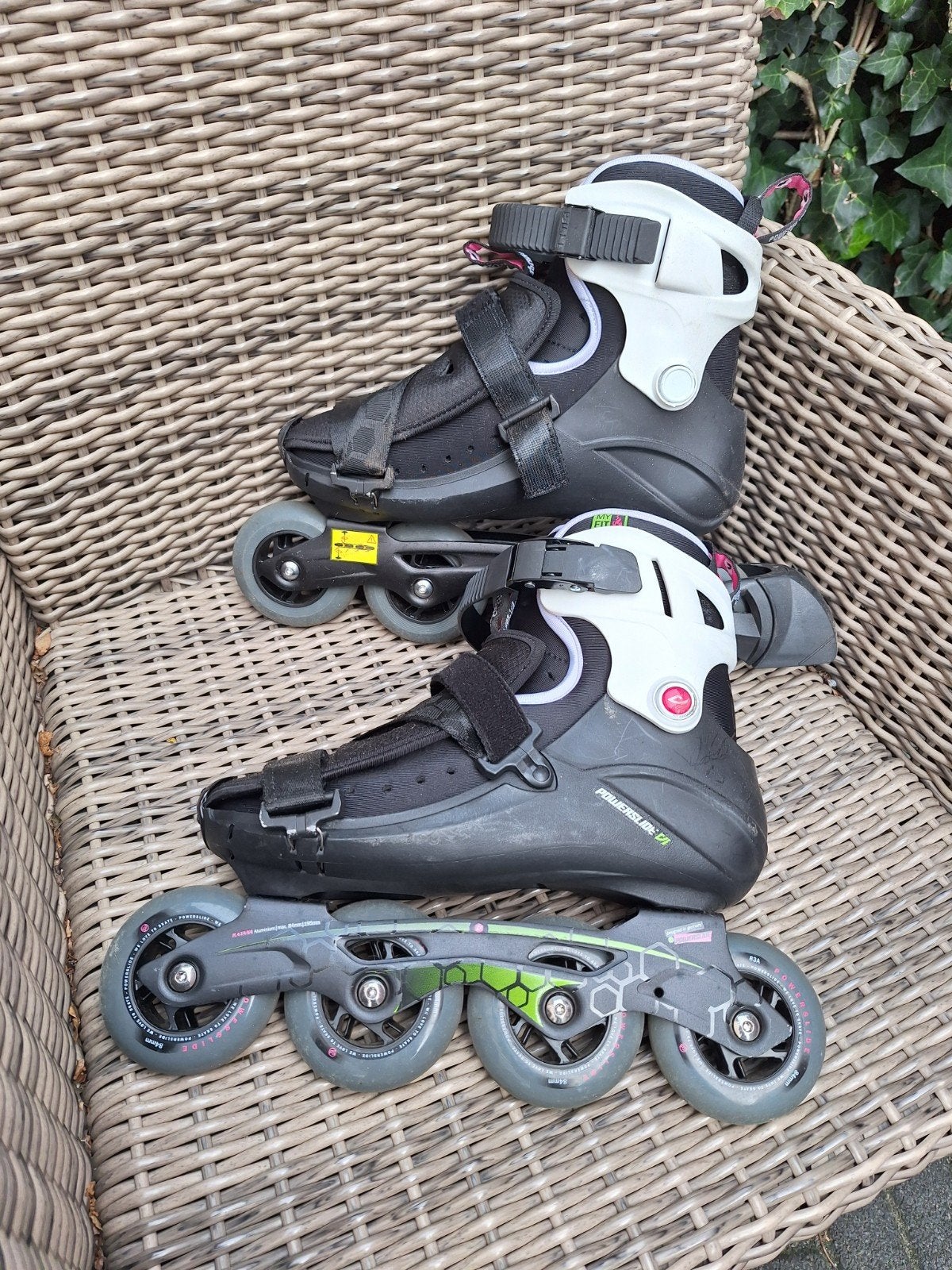 Powerslide Inline Skates met Oxelo Beschermset Maat M, Ophalen of Verzenden, Zo goed als nieuw, Powerslide