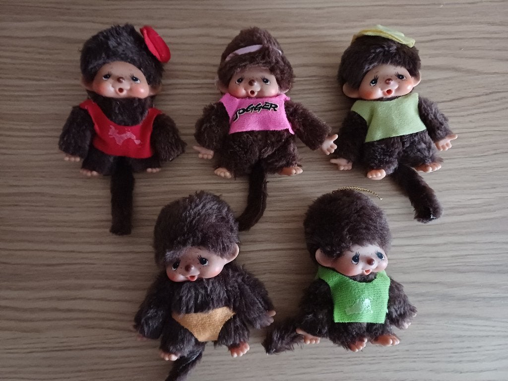Monchichi 5 stuks, Ophalen of Verzenden, Gebruikt