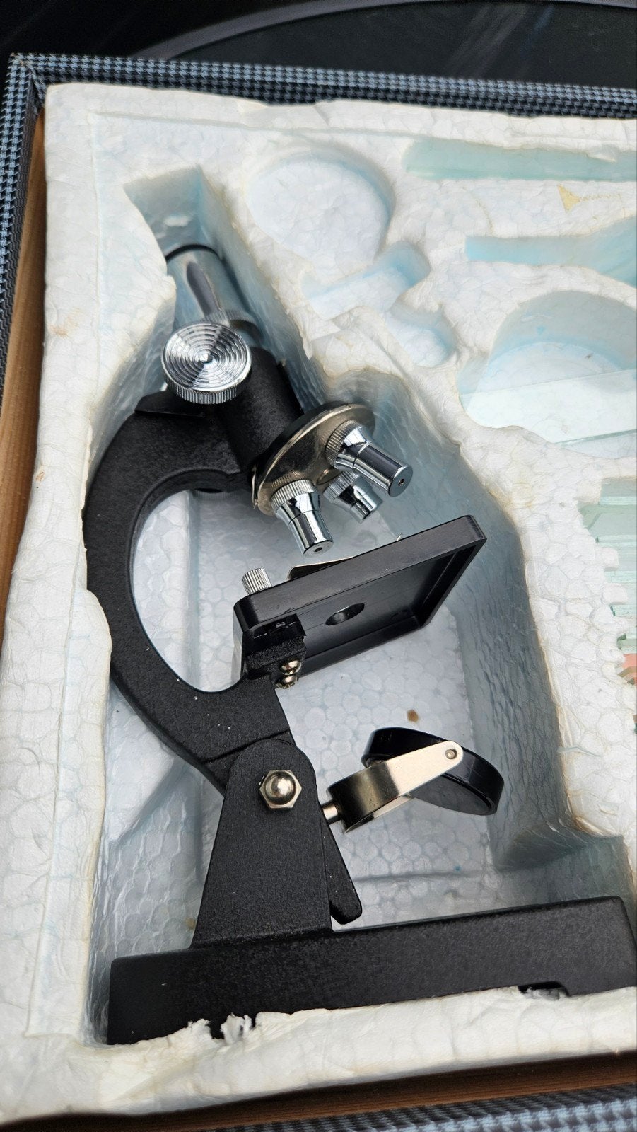 Tasco Microscoop - Vintage model met accessoires, Ophalen of Verzenden, Gebruikt, Minder dan 400x, Biologische microscoop