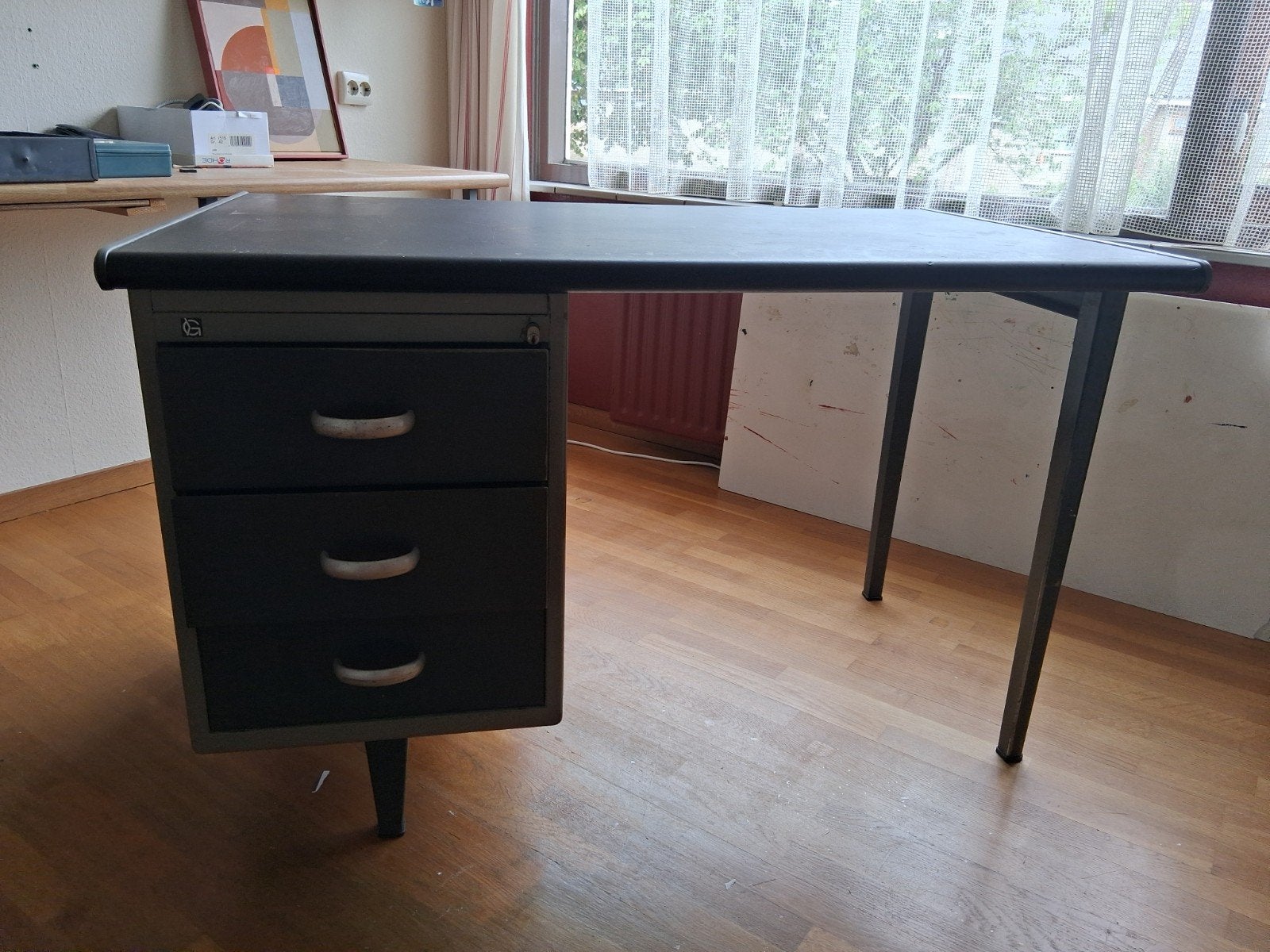 vintage Gispen Bureau, Huis en Inrichting, Bureaus, Ophalen, Gebruikt