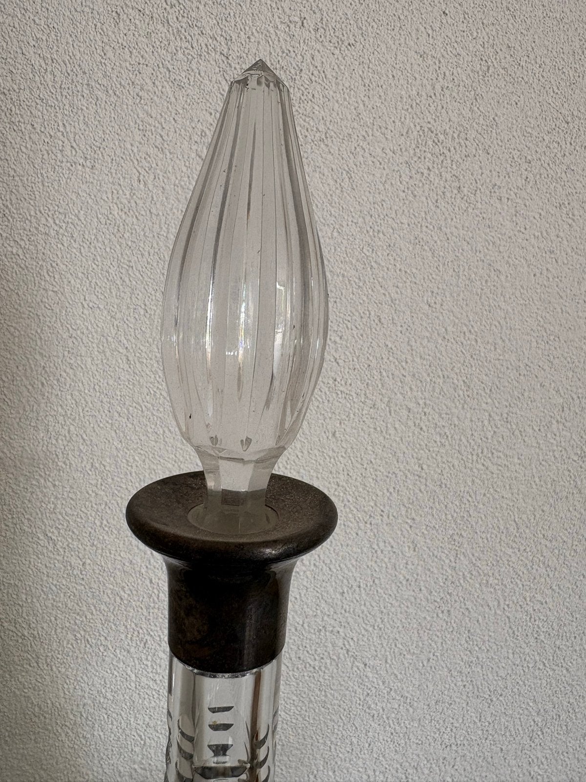 Antieke kristallen karaf met druivenmotief, Antiek en Kunst, Antiek | Vazen, Ophalen