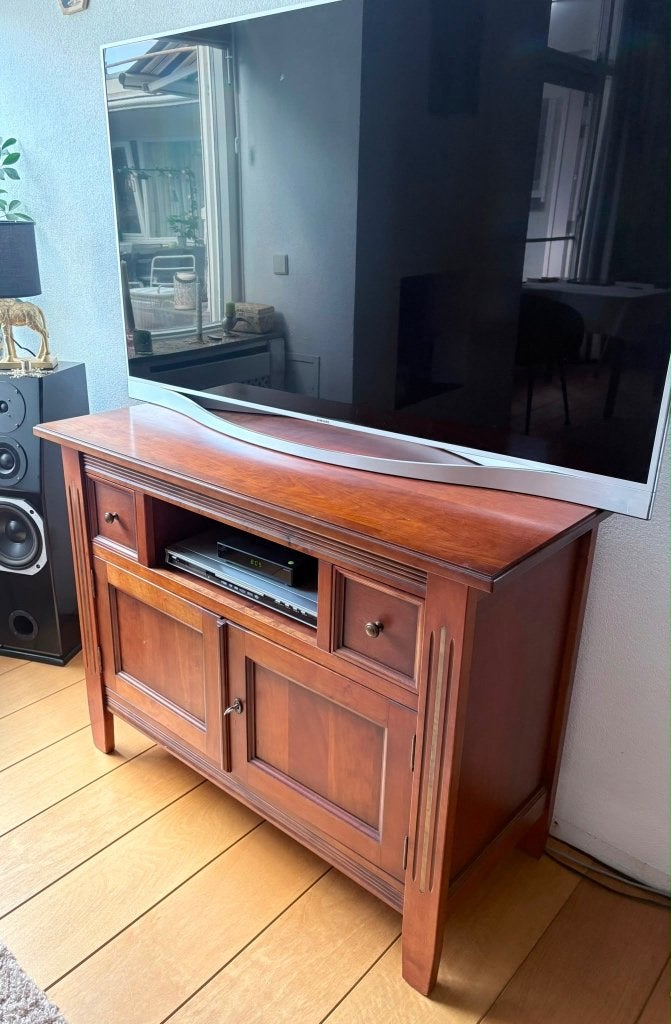 Tv kast kersenhout, Ophalen, Gebruikt, 100 tot 150 cm, Semi klassiek