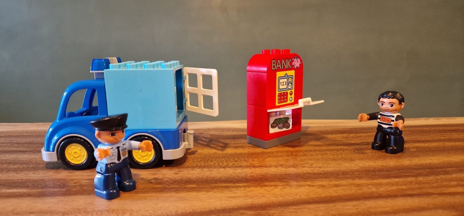 LEGO Duplo Politieauto, bank en boef ( 10809), Ophalen of Verzenden, Gebruikt