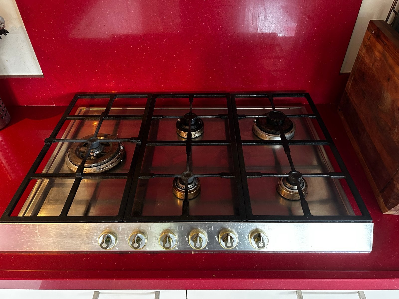 Smeg GKL755 Gasfornuis - 5 Kookzones - Inbouw, Gebruikt, Ophalen of Verzenden, Inbouw, Gas