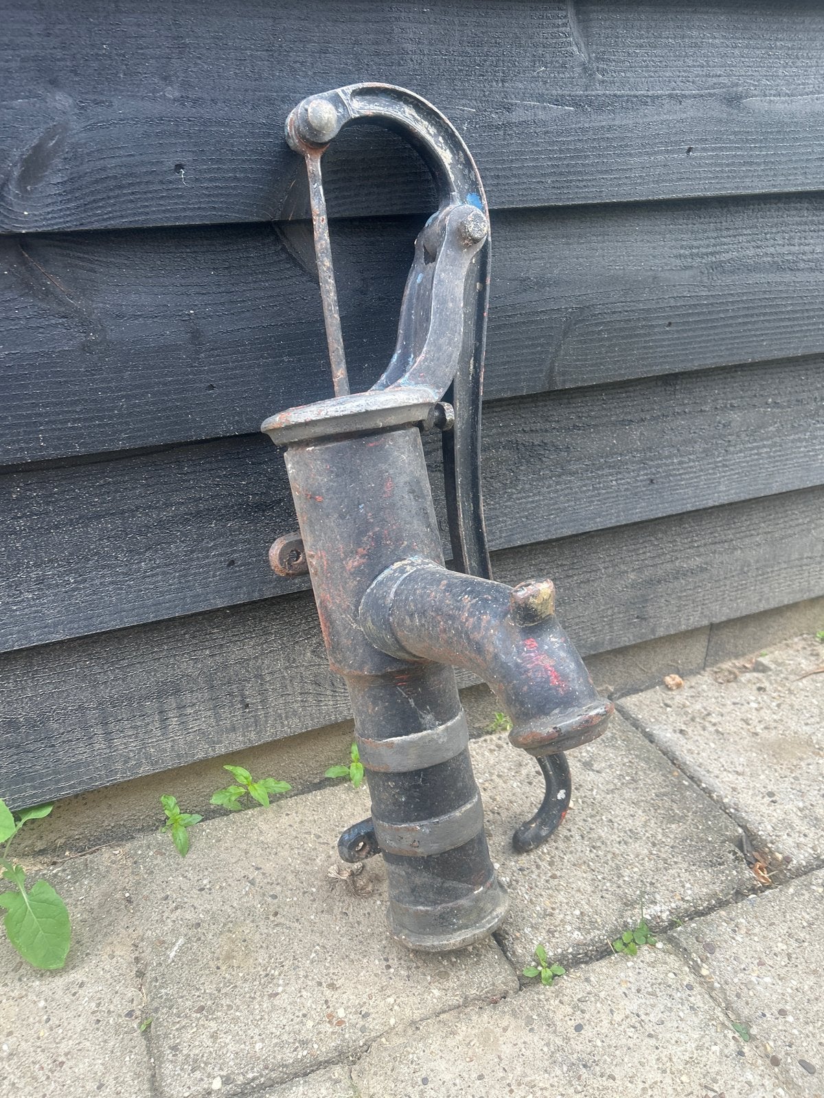 Antieke gietijzeren waterpomp - Decoratief, Tuin en Terras, Waterpompen, Ophalen, Gebruikt, Handmatig, Overige typen