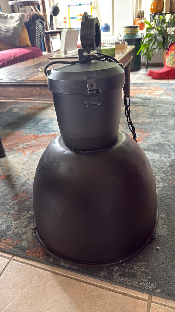 Originele industriele lamp, Huis en Inrichting, Ophalen, Gebruikt, Metaal, Minder dan 50 cm