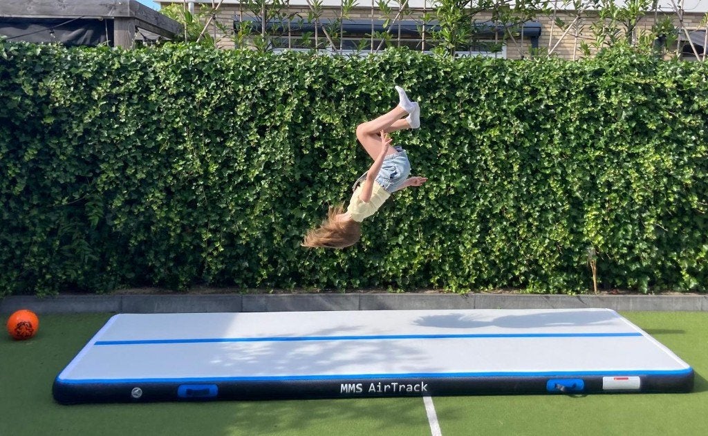 MMS Airtrack Turnmat - IN PERFECTE STAAT!, Ophalen, Zo goed als nieuw, Kindermaat 146 t/m 176, Meerkleurig