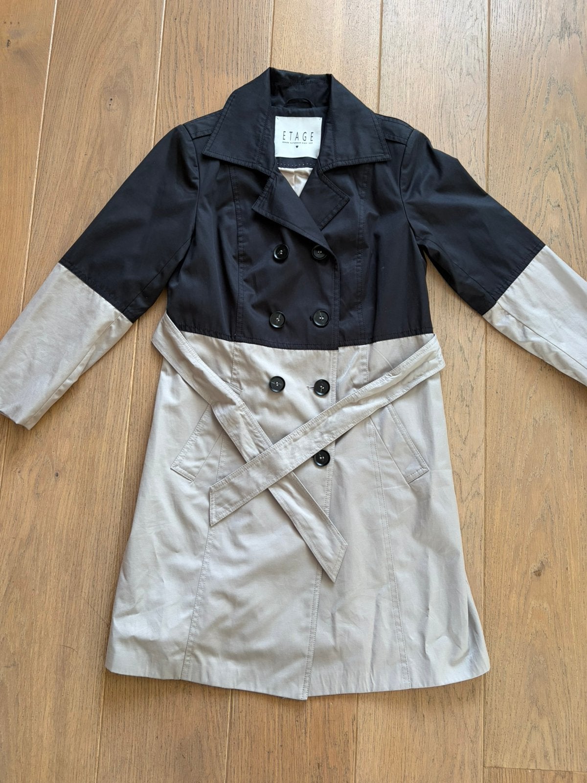 Etage jas maat 34, Kleding | Dames, Ophalen of Verzenden, Zo goed als nieuw, Maat 34 (XS) of kleiner, Beige
