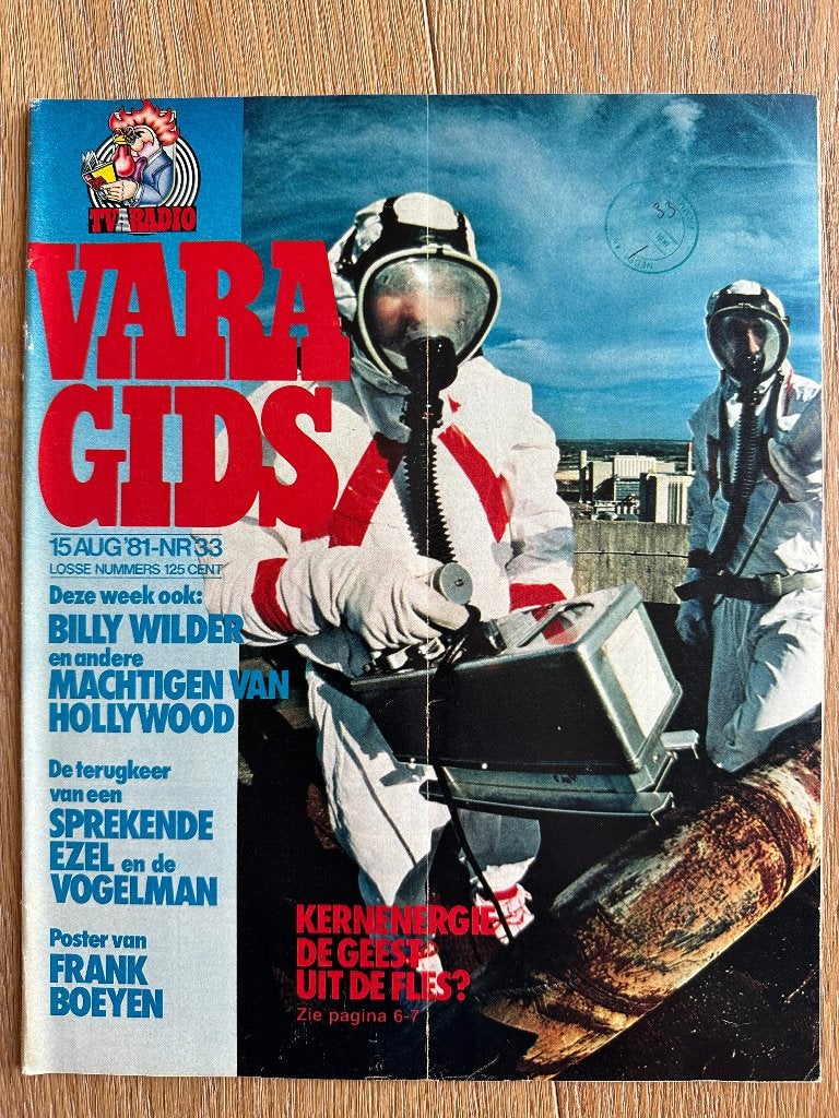 VARA Gids 15 aug 1981, met kernenergie, poster: Frank Boeyen, Boeken, Tijdschriften en Kranten, Ophalen of Verzenden, Gelezen