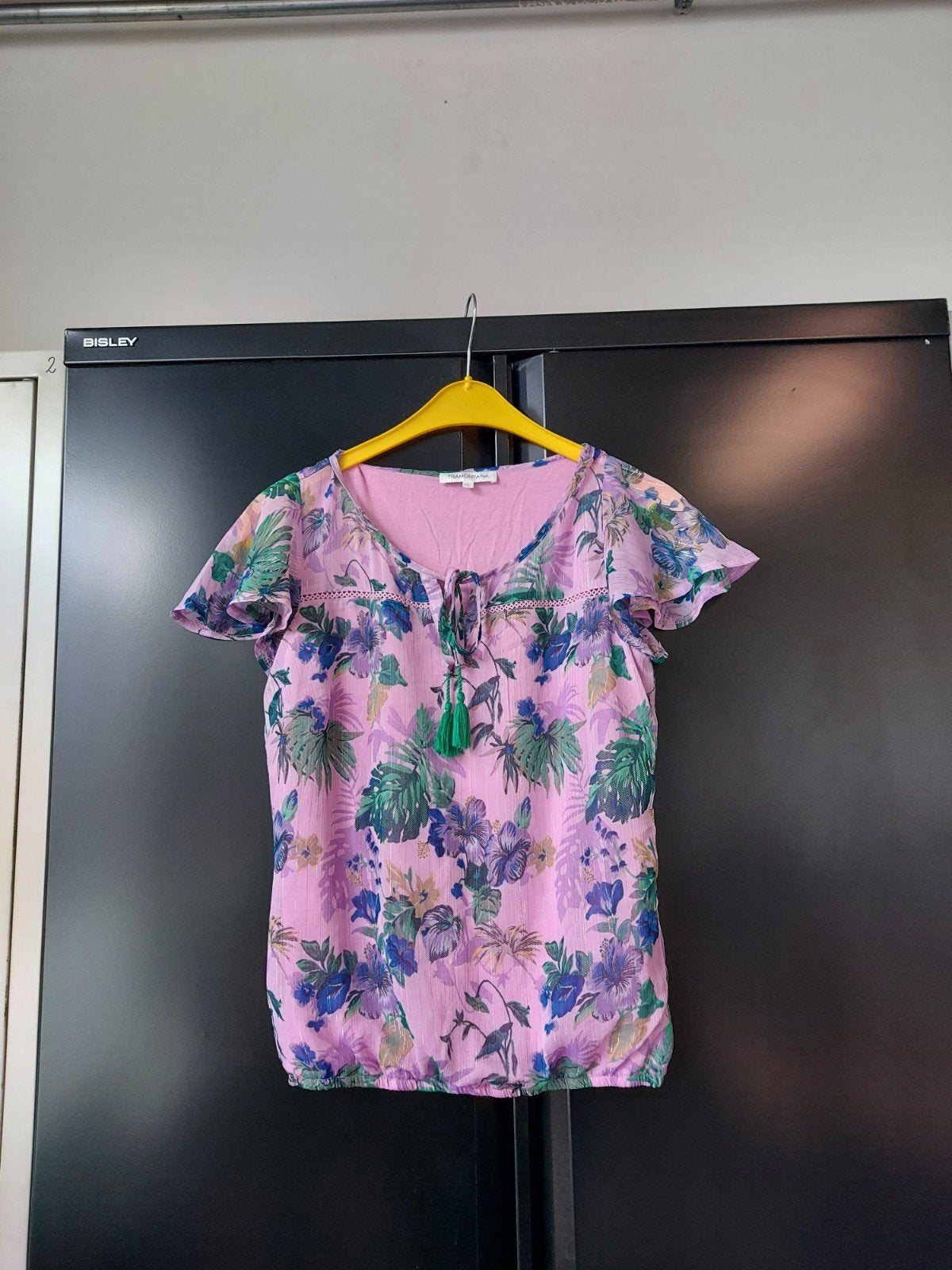 Tramontana blouse  ( S)met bloemenprint en kwastjes, Tramontana, Ophalen of Verzenden, Korte mouw, Roze
