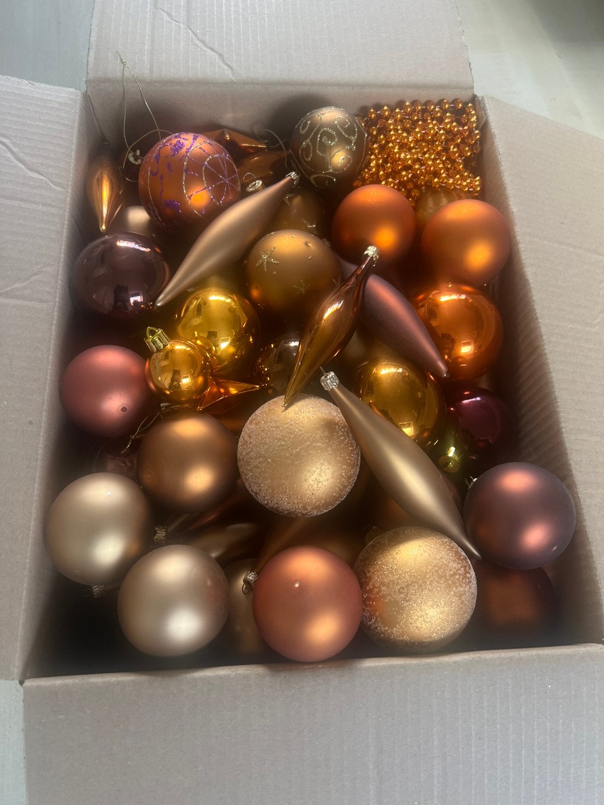 Kerstballen bruinkleurig, Diversen, Ophalen, Zo goed als nieuw