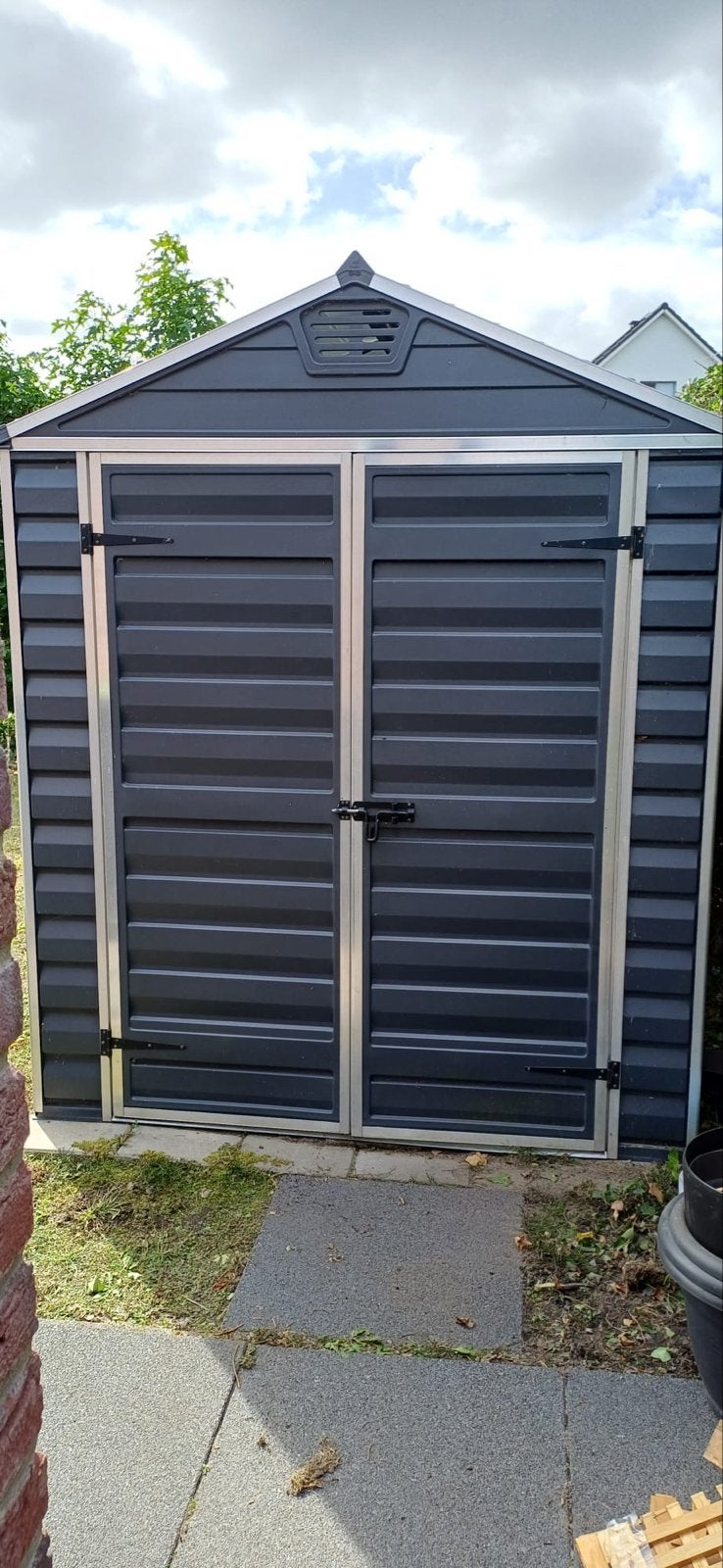 Metalen Berging 227x176 cm - Zelf demonteren, Tuin en Terras, Ophalen, Gebruikt, Metaal, Overige typen