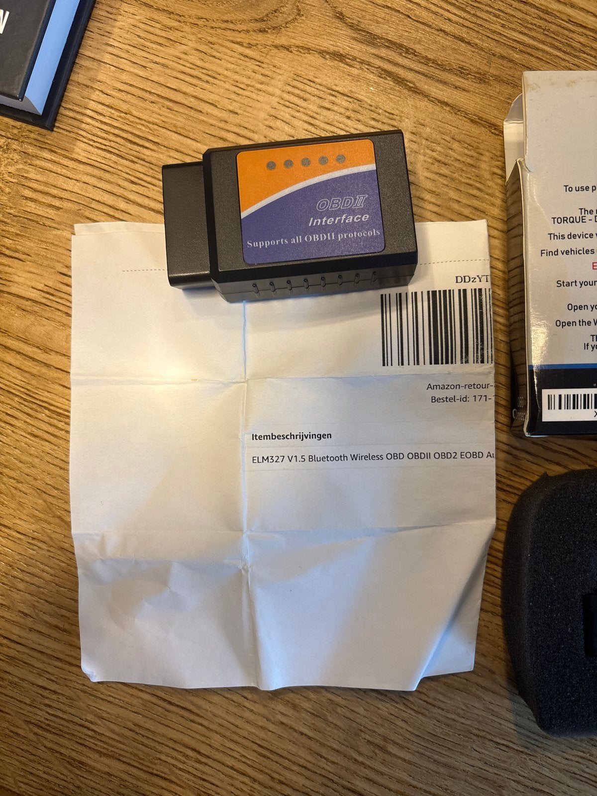 OBDII Interface ELM327 V1.5 Bluetooth Wireless OBD2, Ophalen of Verzenden, Nieuw