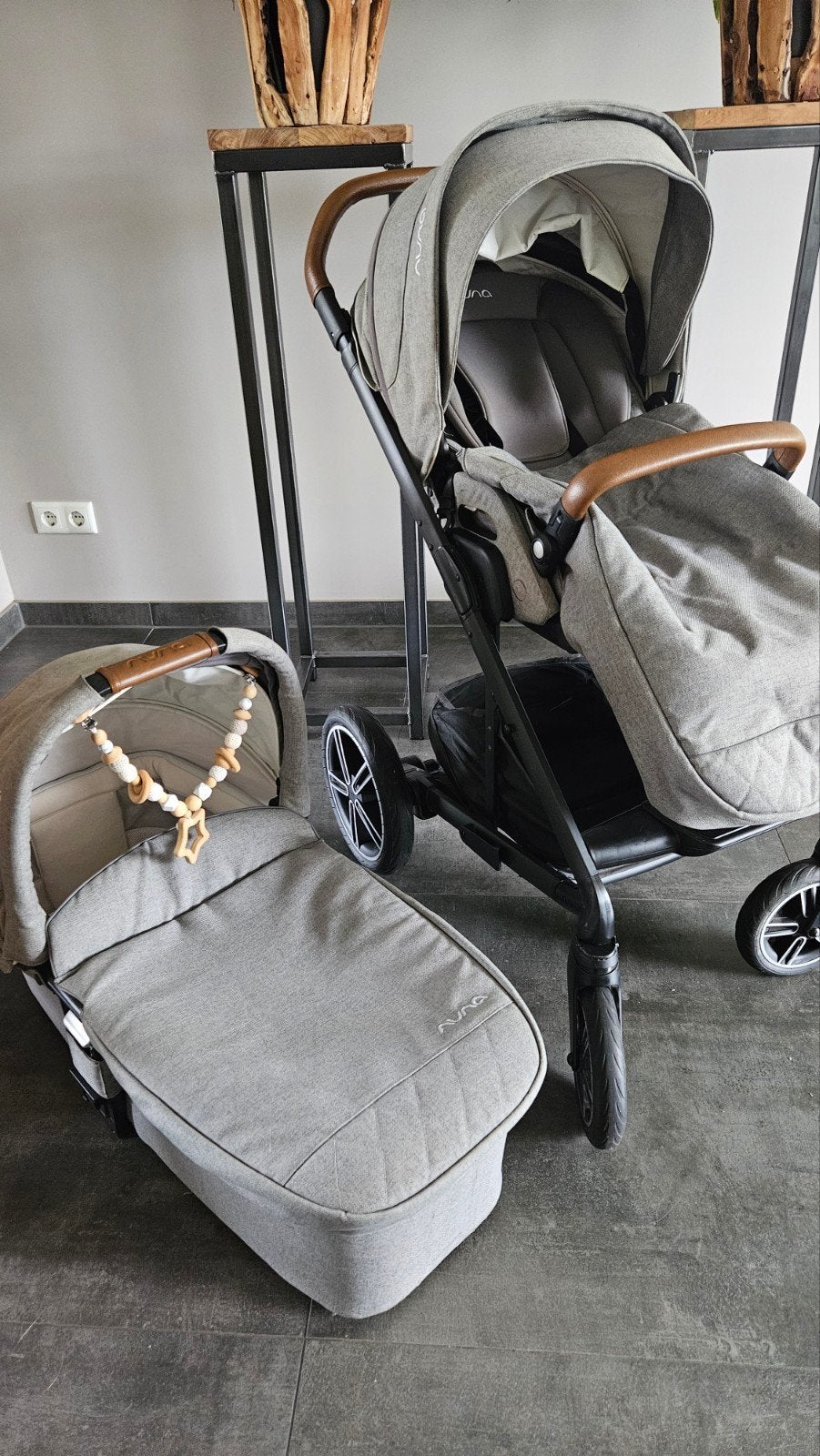 Kinderwagen set Nuna mixx next grijs, Ophalen, Gebruikt, Overige merken