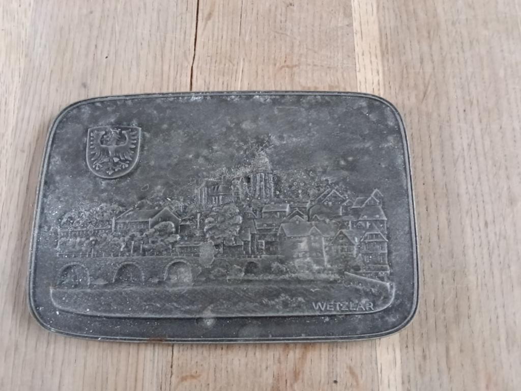 Vintage Wetzlar Plaquette - Historisch Stadsgezicht, Ophalen of Verzenden