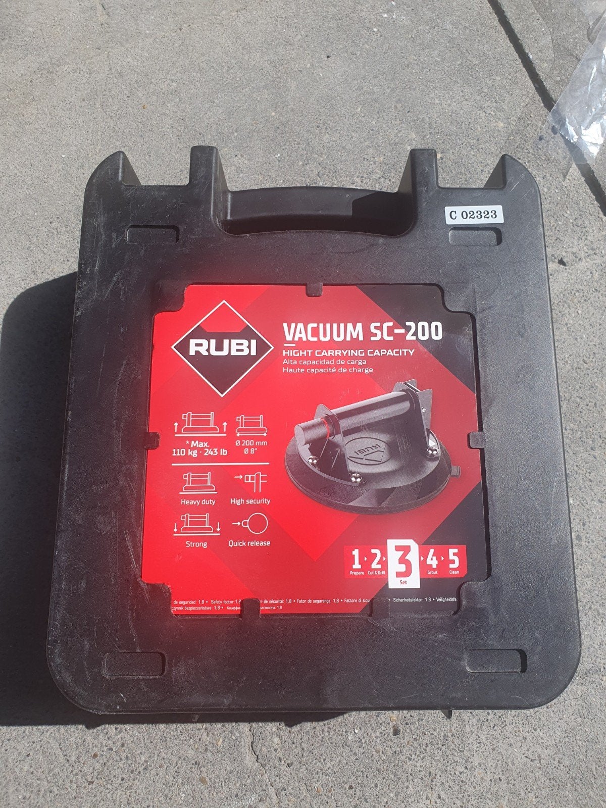 Rubi Vacuum Zuignap SC-200 voor Tegels en Glas, Doe-het-zelf en Verbouw, Ophalen of Verzenden, Gebruikt, Overige typen, Rubi