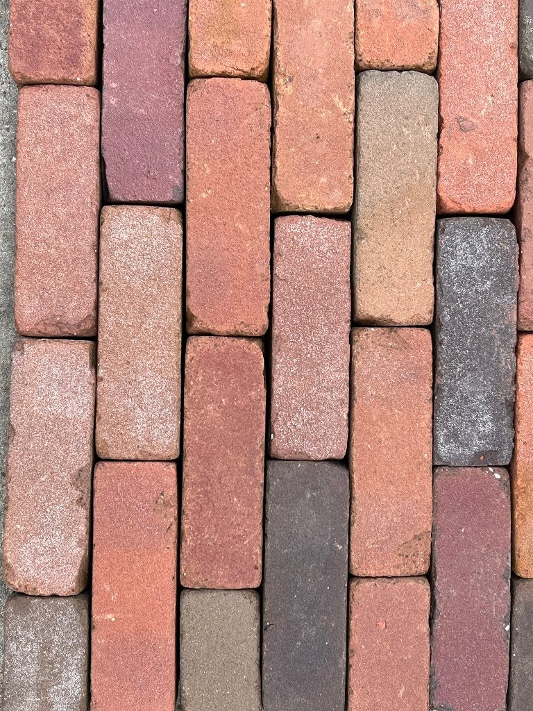 Partij 4 gebakken dikformaat roodbont getrommeld, Ophalen of Verzenden, Nieuw, Overige materialen, Klinkers