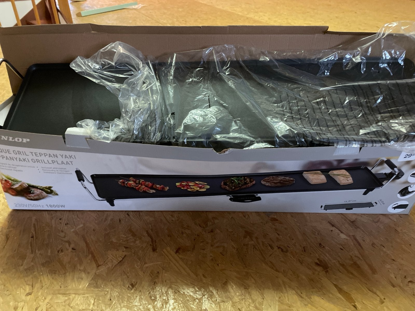 Dunlop Teppanyaki Grillplaat 1800W - Nieuw in doos, Ophalen, Nieuw, Tafelgrill