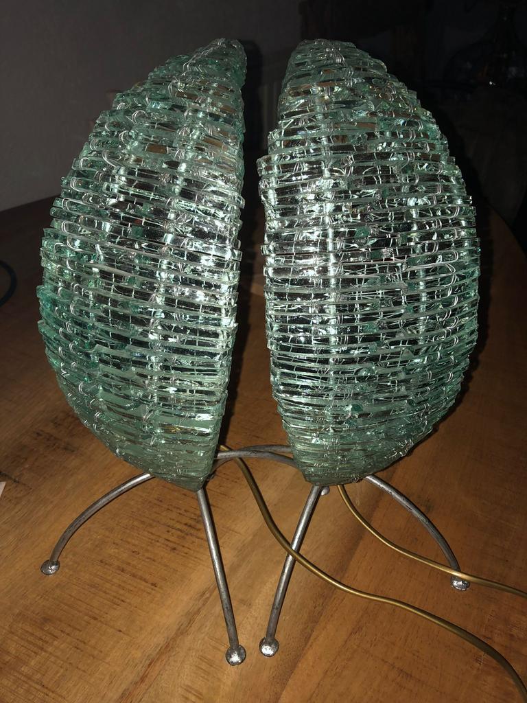 Vintage tafellamp 2st Tao Tesserine, Huis en Inrichting, Lampen | Tafellampen, Ophalen, Zo goed als nieuw, Minder dan 50 cm