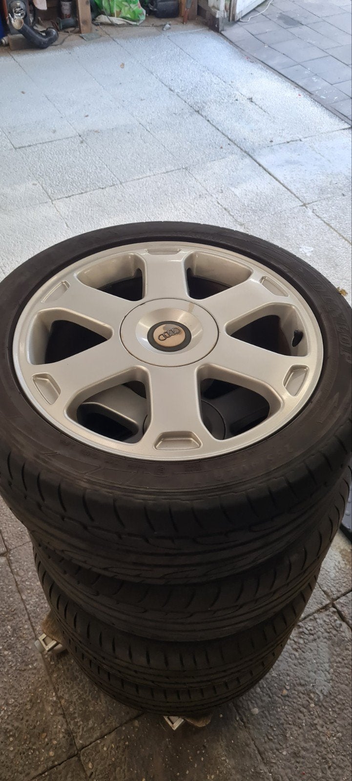originele Audi s6 c5 velgen met banden - 17 inch, Gebruikt, Banden en Velgen, 17 inch, Ophalen of Verzenden