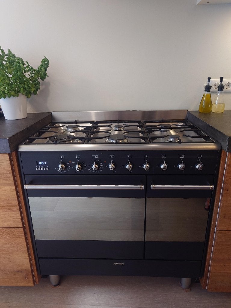 SMEG SNLK926MA9 Gasfornuis met dubbele oven, Ophalen, Gebruikt, 60 cm of meer, Gas