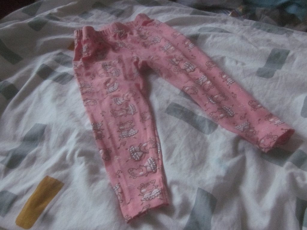Roze/wit/antraciet broekje/legging Peppa Pig/hartjes maat 92, Ophalen of Verzenden, Zo goed als nieuw, Meisje, Broek