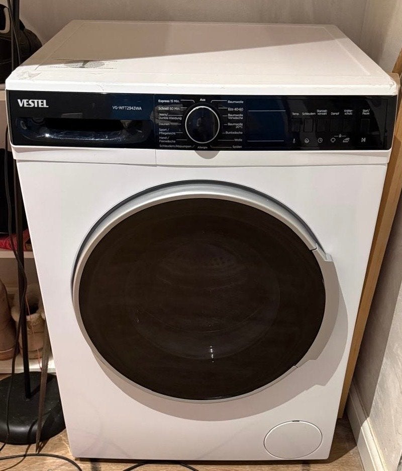 Vestel Wasmachine  nieuw, Ophalen, 1200 tot 1600 toeren, 8 tot 10 kg, Zo goed als nieuw