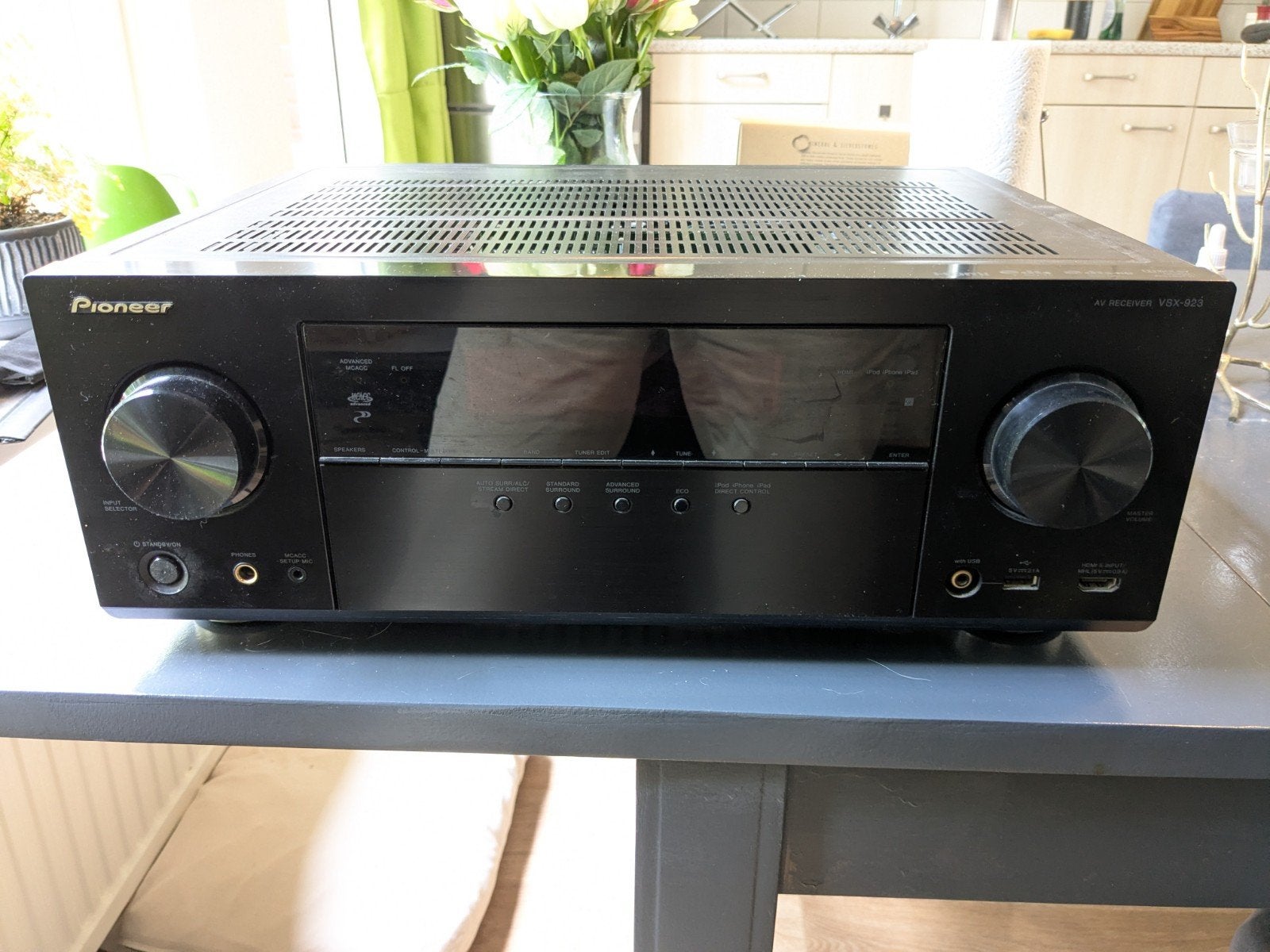 Pioneer VSX-923K AV-receiver - Koptelefoonaansluiting defect, Audio, Tv en Foto, Versterkers en Receivers, Gebruikt, 7.1, 120 watt of meer