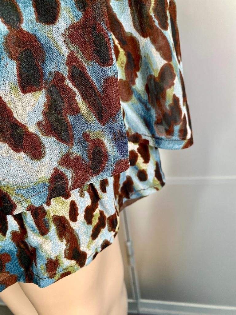 J386 Nieuw: Esqualo maat 36=S rok rokje blauw/bruin, Blauw, Ophalen of Verzenden, Maat 36 (S), Boven de knie