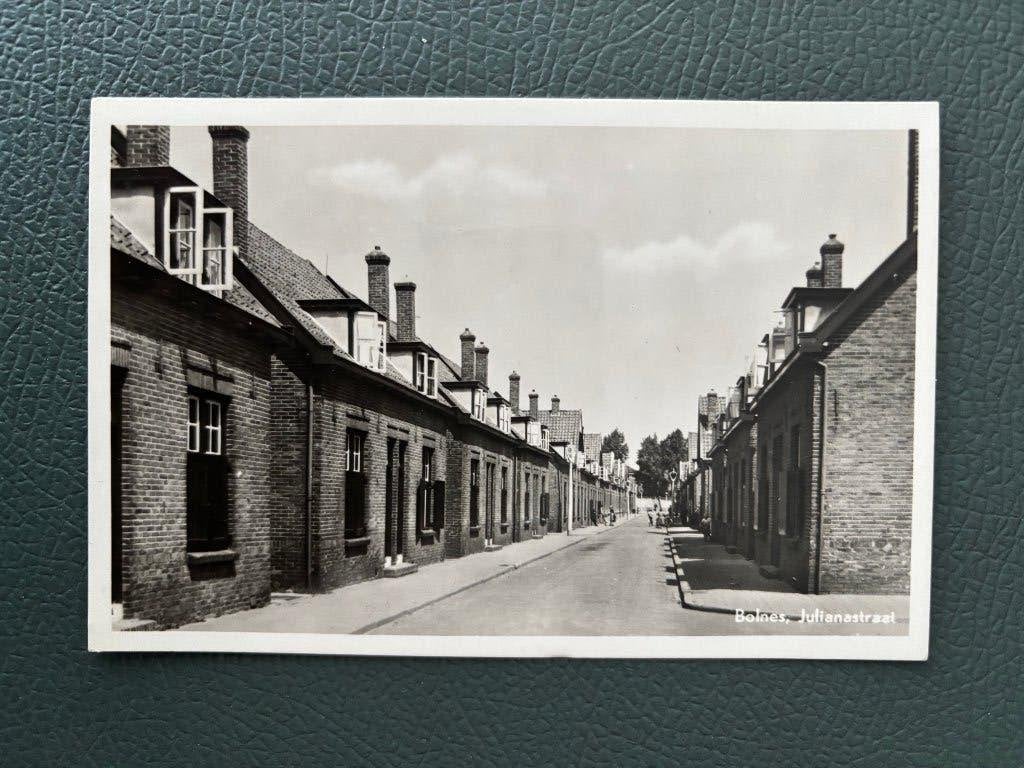 Ansichtkaart Julianastraat Bolnes, Verzenden, 1940 tot 1960, Ongelopen, Zuid-Holland