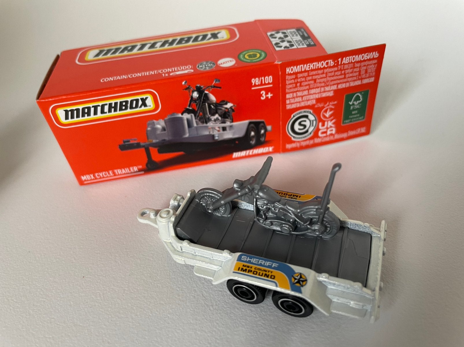 model MBX Cycle trailer motortrailer, Ophalen of Verzenden, Zo goed als nieuw